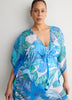 Printed Chiffon Caftan - Bleu by Rod Beattie