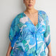 Printed Chiffon Caftan - Bleu by Rod Beattie