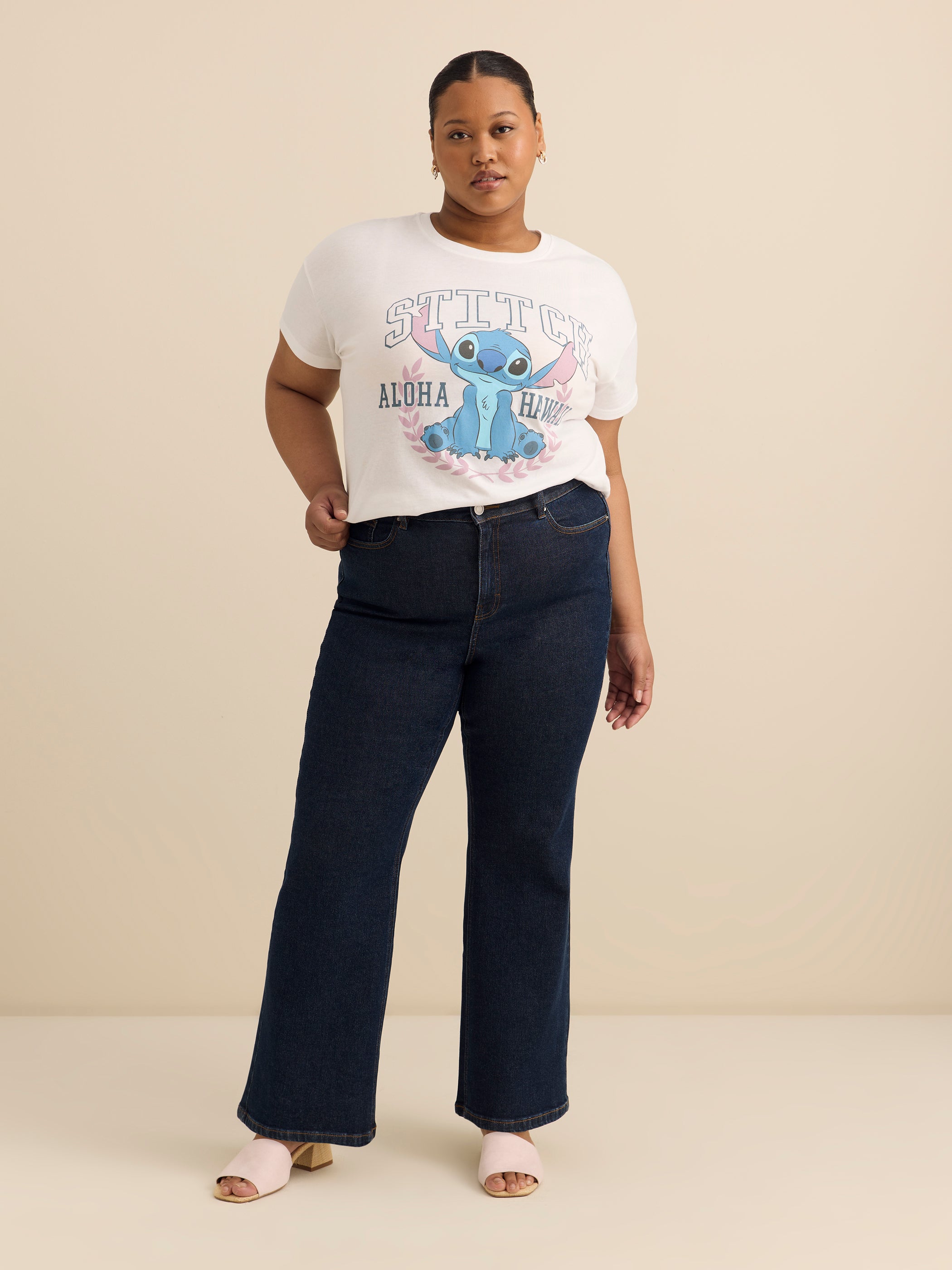 Licensed White Boxy Tee