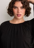 Short Loose-Fit Bubble-Hem Knit Top