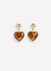 Heart-Shaped Tortoise Earrings