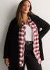 Plaid Flannel Tunic Buttoned-Down Shirt