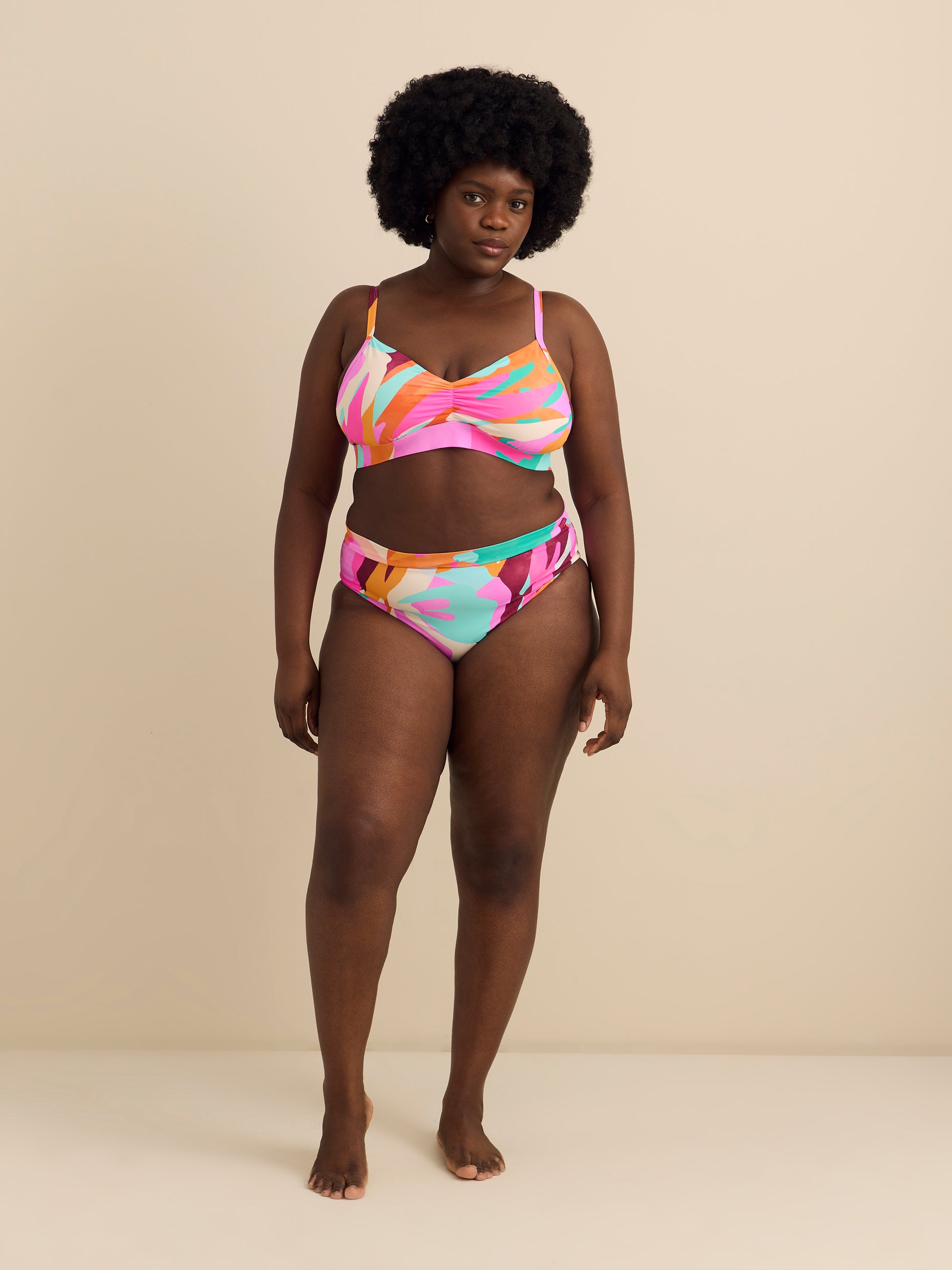 Drew Printed Fixed Triangle Bikini Top - Body Glove