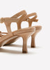 Extra Wide Width, Faux Leather Kitten-Heel Sandal with Bow