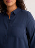 Responsible, Silky Buttoned Down Tunic Shirt