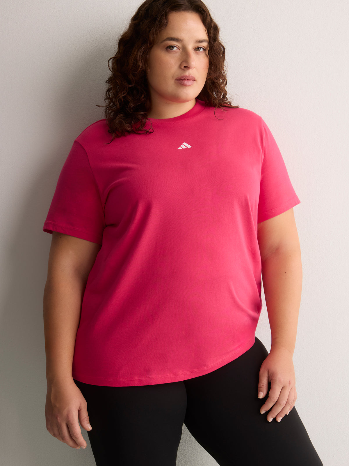 Pink Cotton Short-Sleeve Crew-Neck Tee - adidas