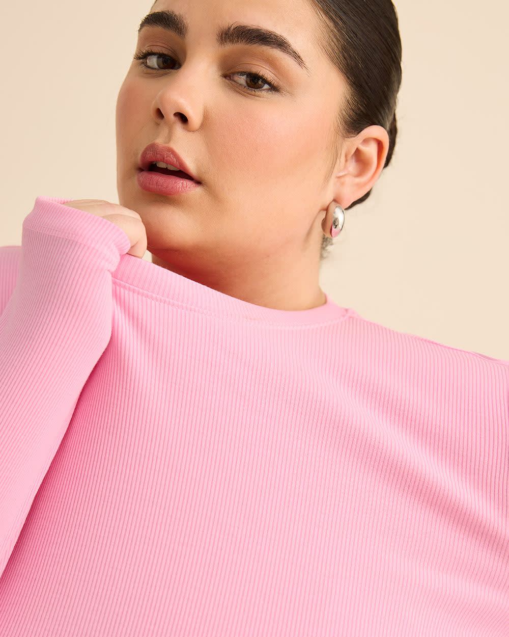 Boyfriend-Fit Ribbed Knit Tee - PENN. Essentials