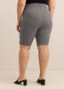 Gingham-Textured Bike Short