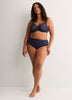 High-Cut Microfibre Brief with Side Embroidery - Déesse