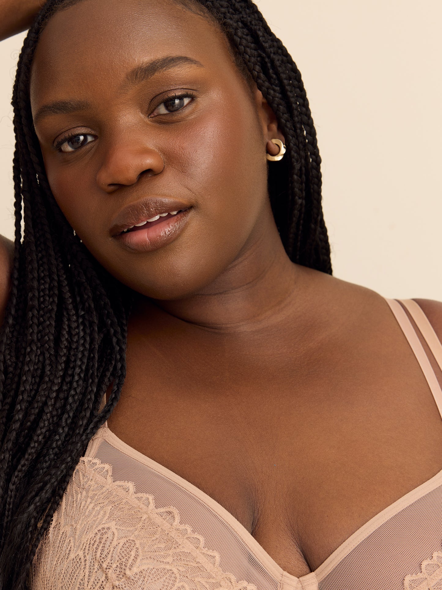 Unlined Underwire Double-Layer Lace Bra - Déesse Collection