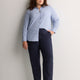 Petite, Navy Savvy-Fit Straight-Leg Pant - PENN. Essentials
