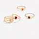 Assorted Rings with Mini Stones, Set of 3