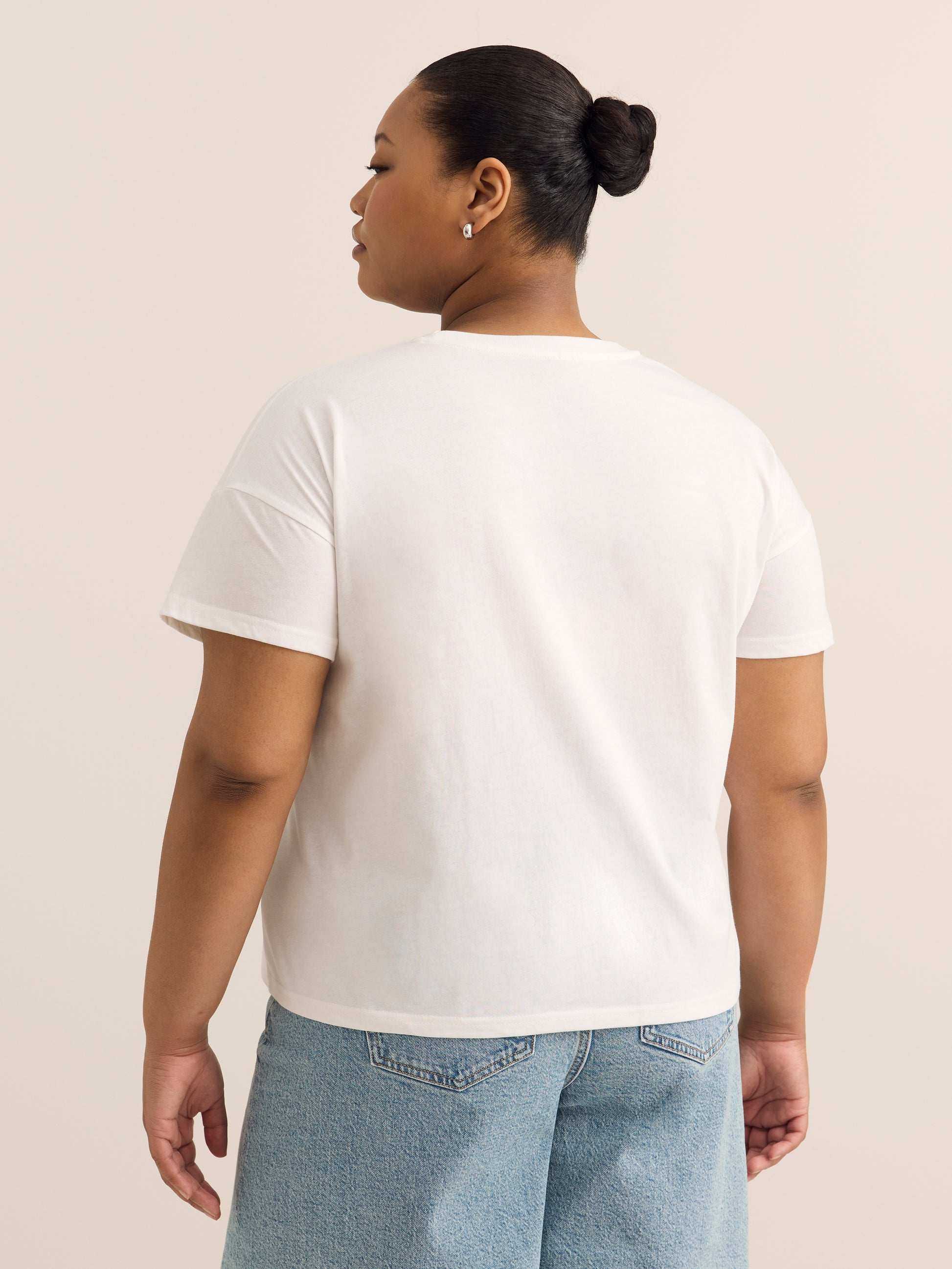 White Boxy Tee