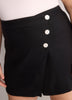 Linen-Blend Buttoned Skort