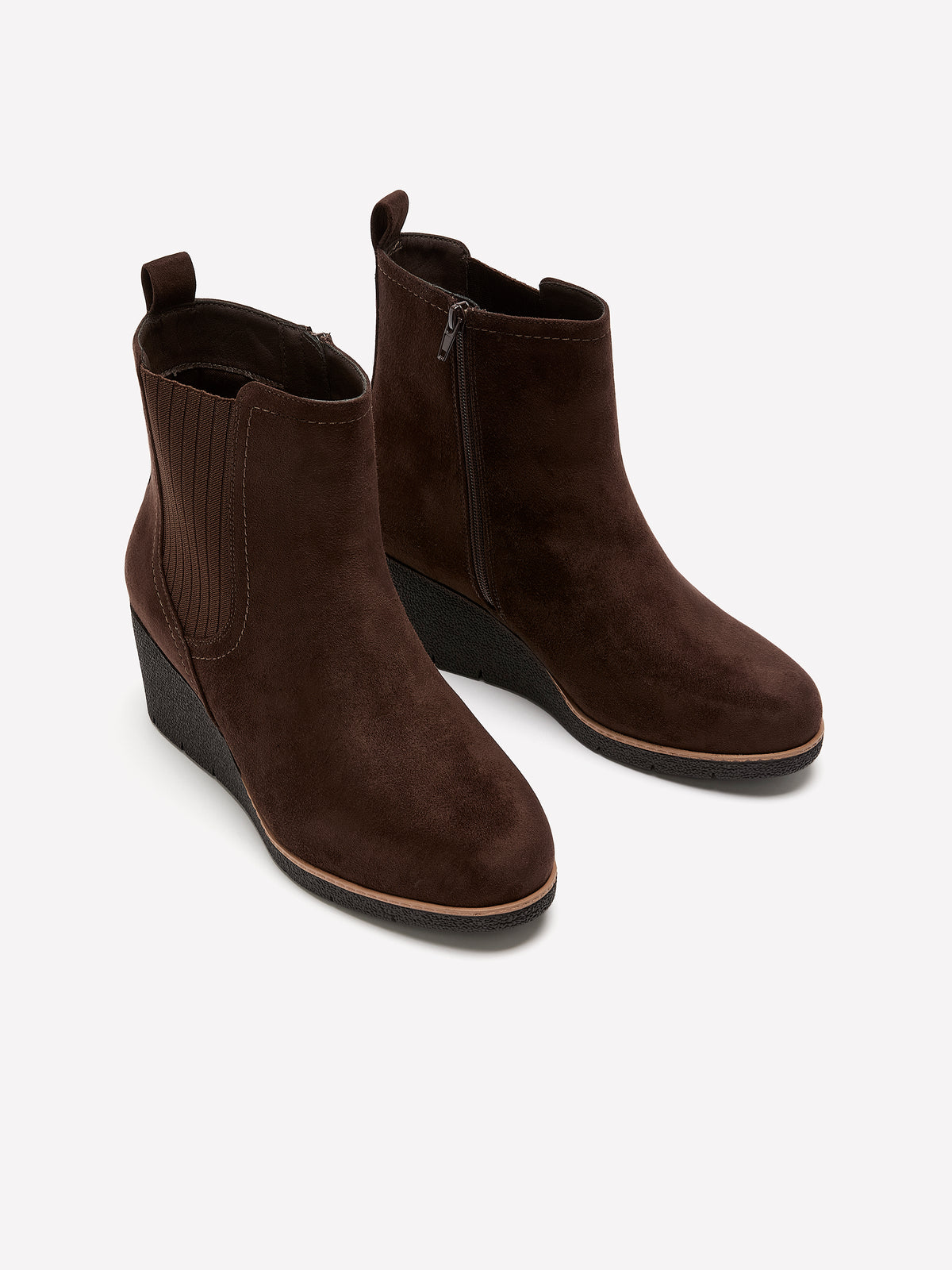 Extra Wide Width, Chelsea Microsuede Wedge Bootie