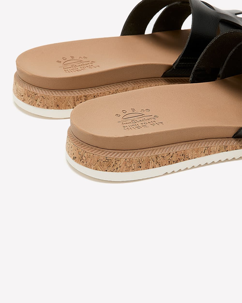 Wide Width, Flat Double-H Strap Sandal - Skechers