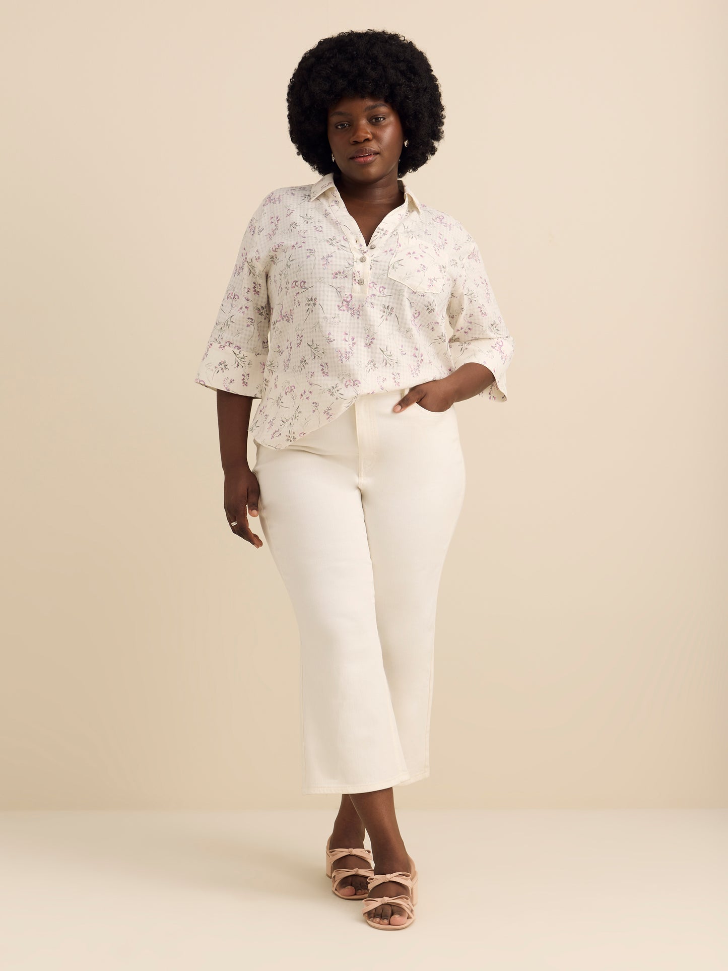 Relaxed Popover Loose Blouse - Addition Elle
