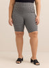 Gingham-Textured Bike Short