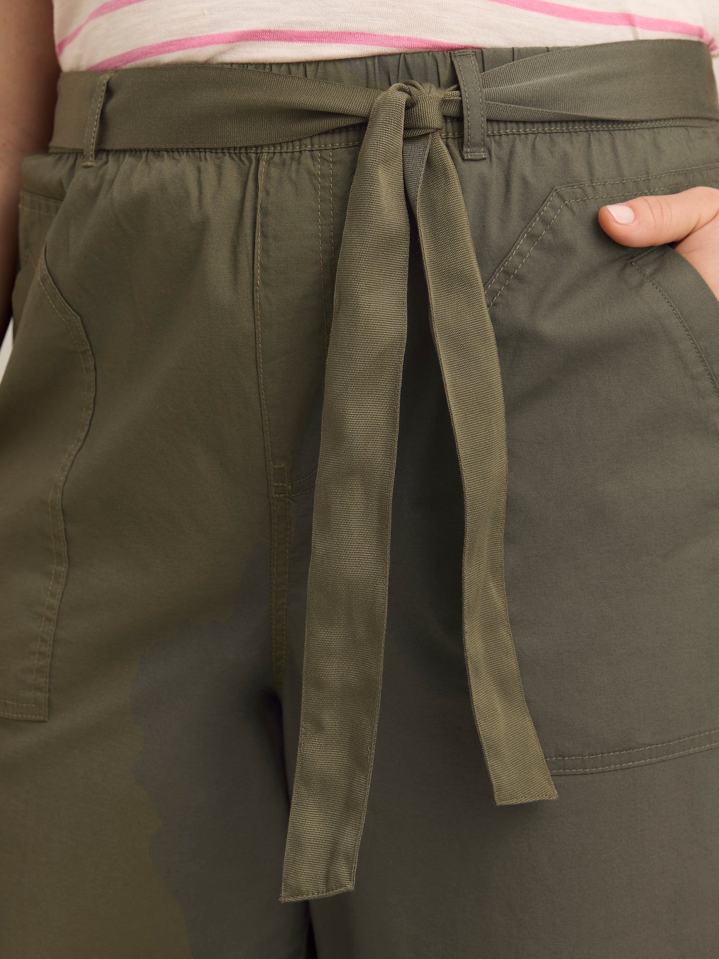 Pantalon en popeline à jambe ballon