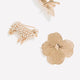 Assorted Golden Brooches with Pearls, Set of 3