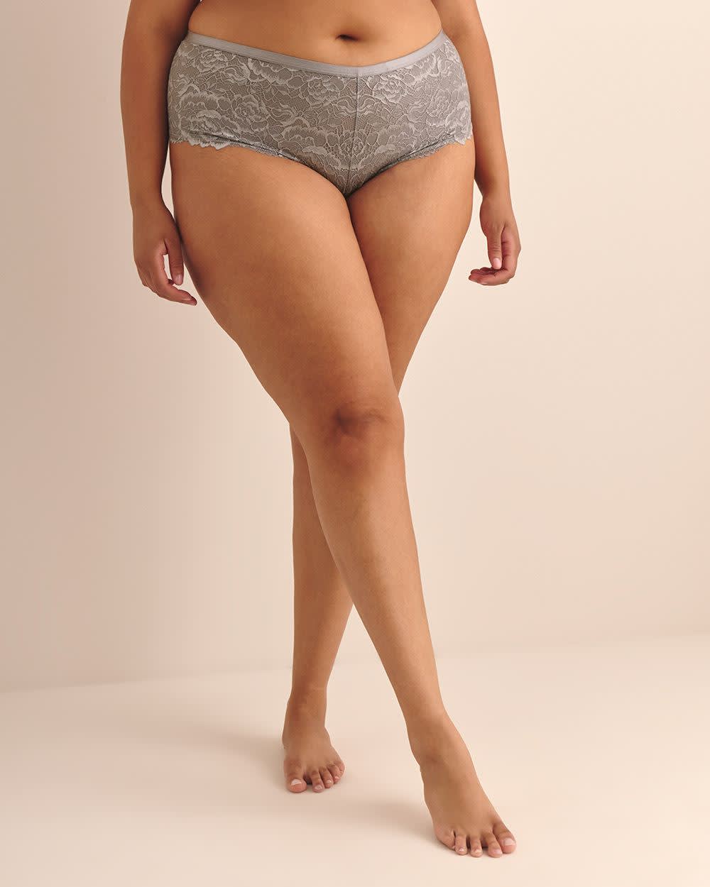 Culotte classique en dentelle métallique - Déesse Collection