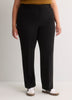 Black Straight-Leg City Pant