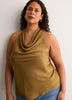 Satin Straight Sleeveless Halter Top