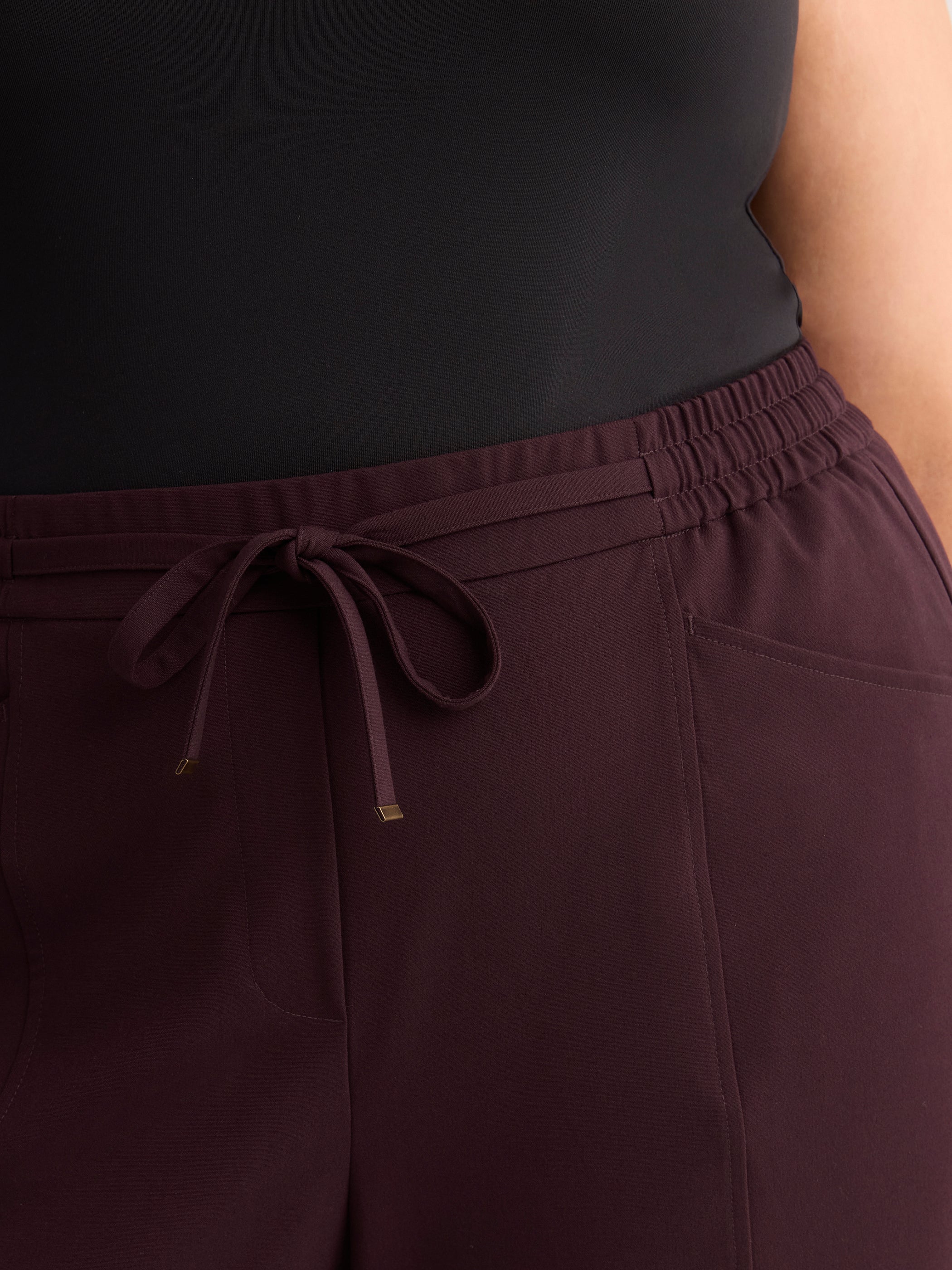 Pull-On Wide-Leg Workleisure Pant