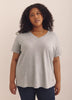 Boyfriend-Fit V-Neck T-Shirt - PENN. Essentials
