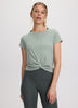 Short-Sleeve Crew-Neck T-Shirt with Twisted Detail - Hyba