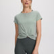 Short-Sleeve Crew-Neck T-Shirt with Twisted Detail - Hyba