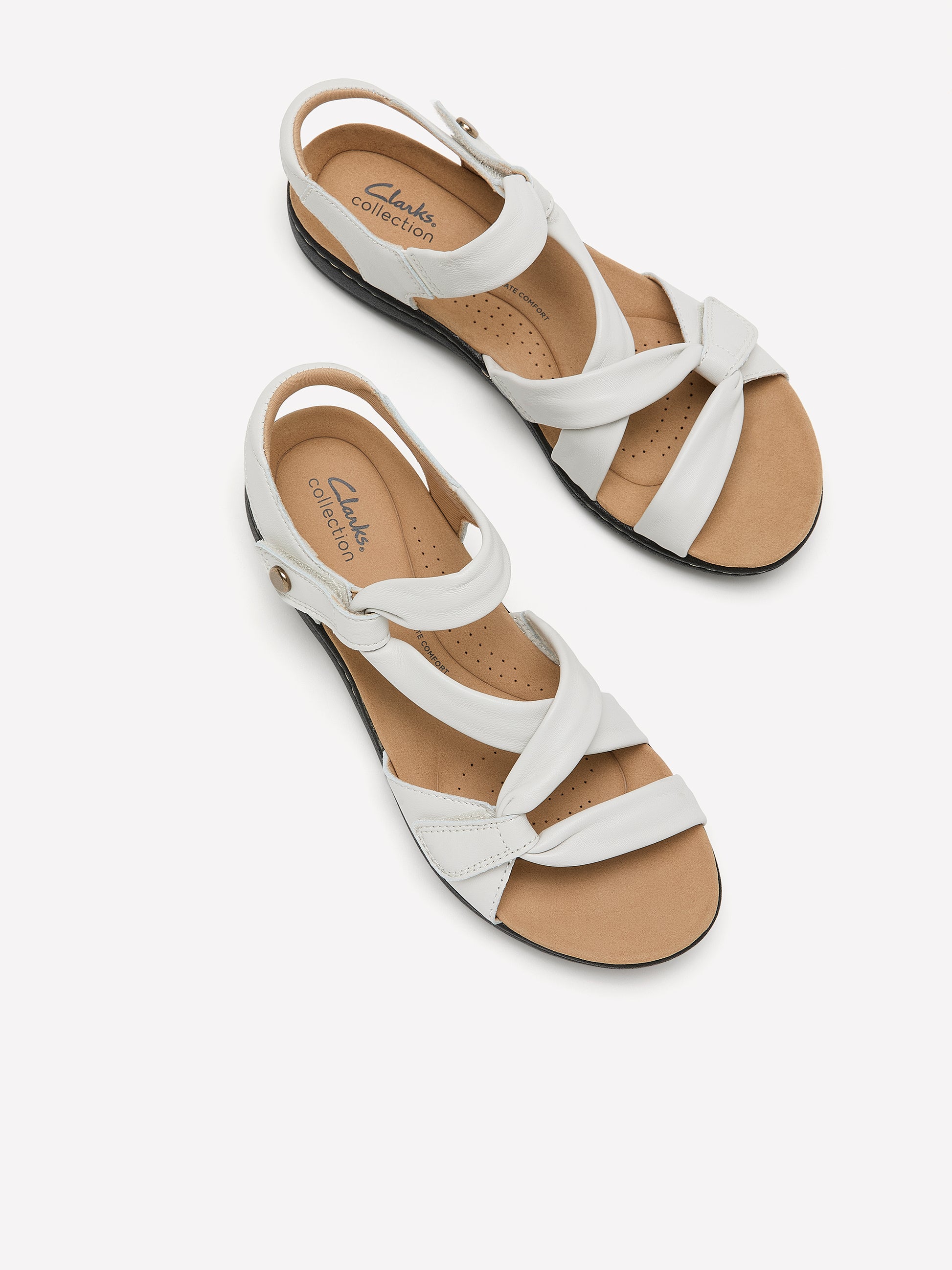 Wide Width, Flat Laurieann Bell Strappy Sandal - Clarks