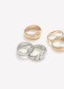 Silver and Golden Assorted Rings, Set of 5