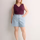Curvy-Fit High-Rise Denim Shorts