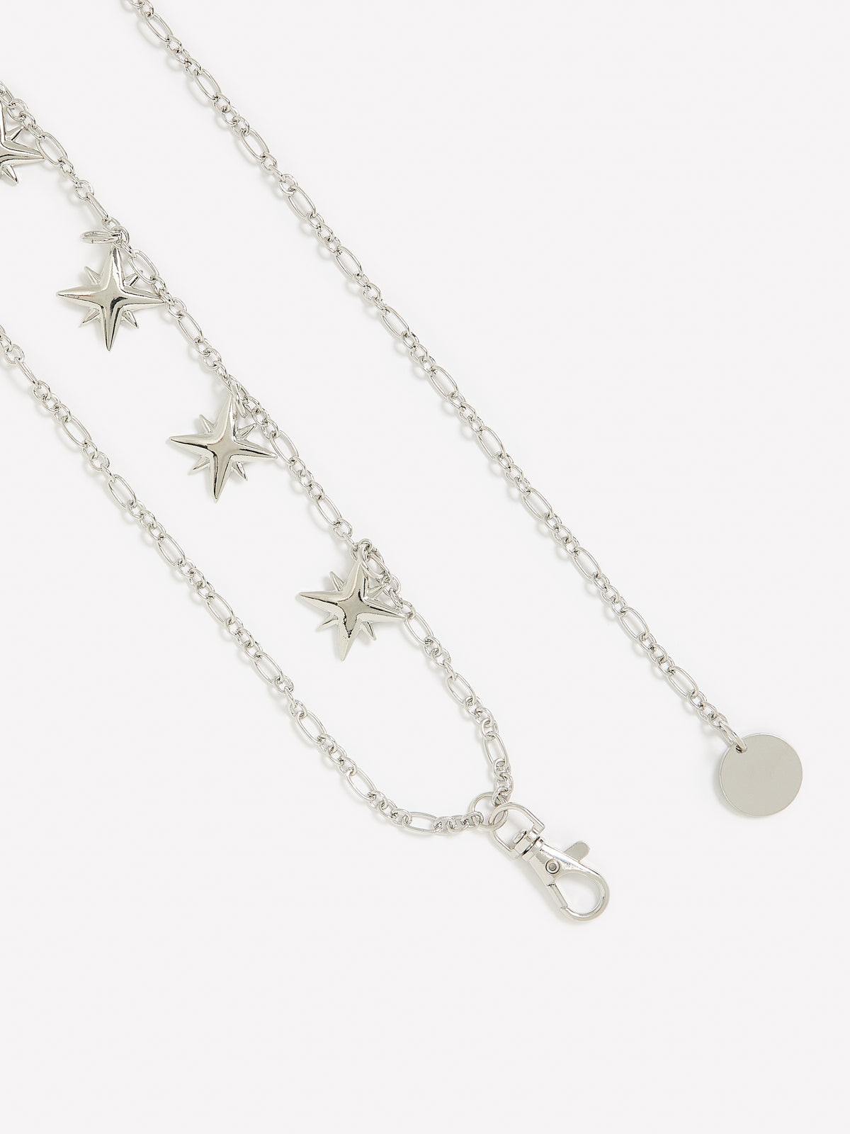 Silver Chain Belt with Star Charms