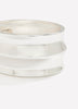 Wide Silver Textured Cuff Bracelet