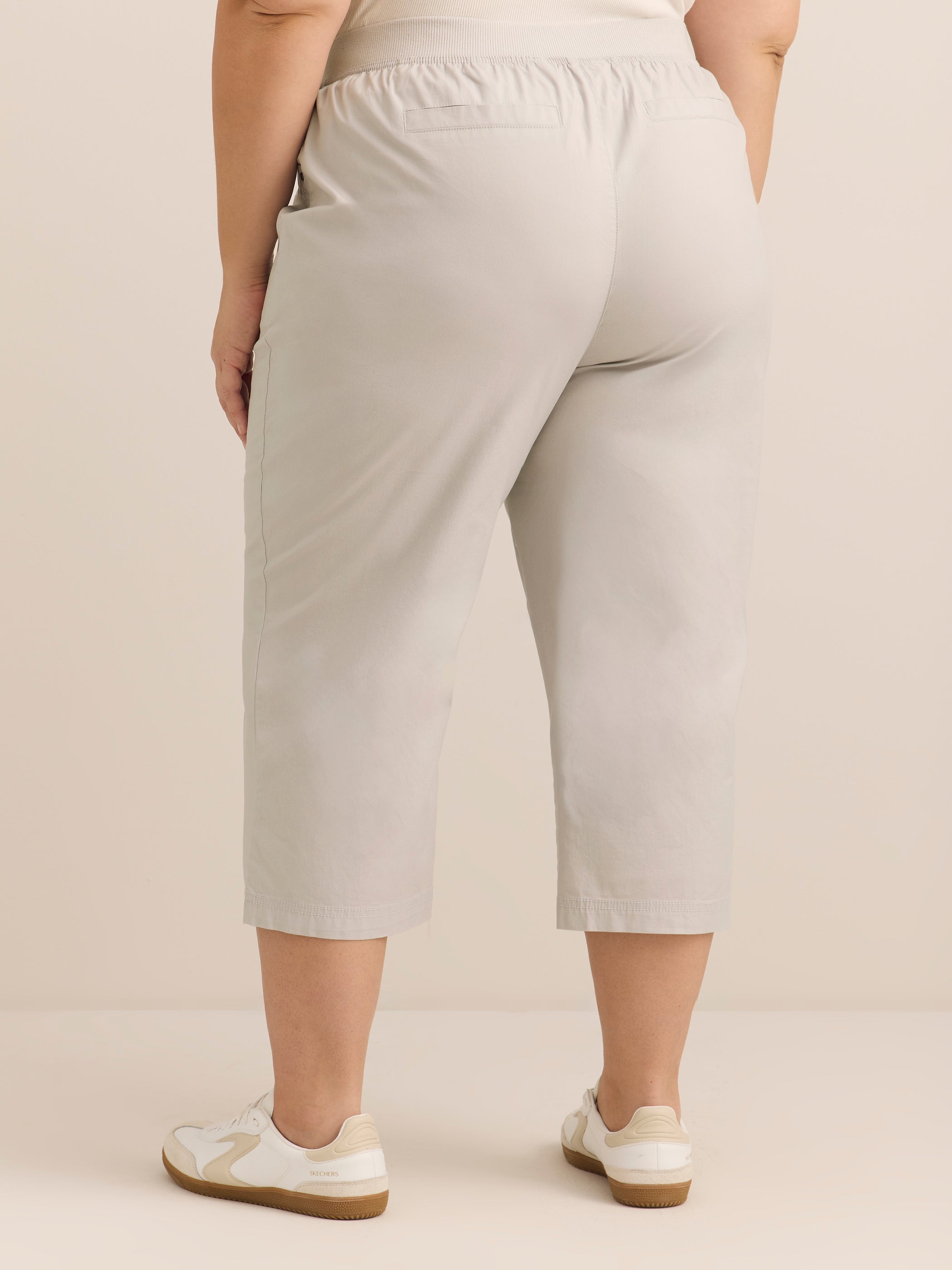 Solid Capri with Adjustable Waistband