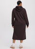 French Terry Hooded Midi Dress - Hyba