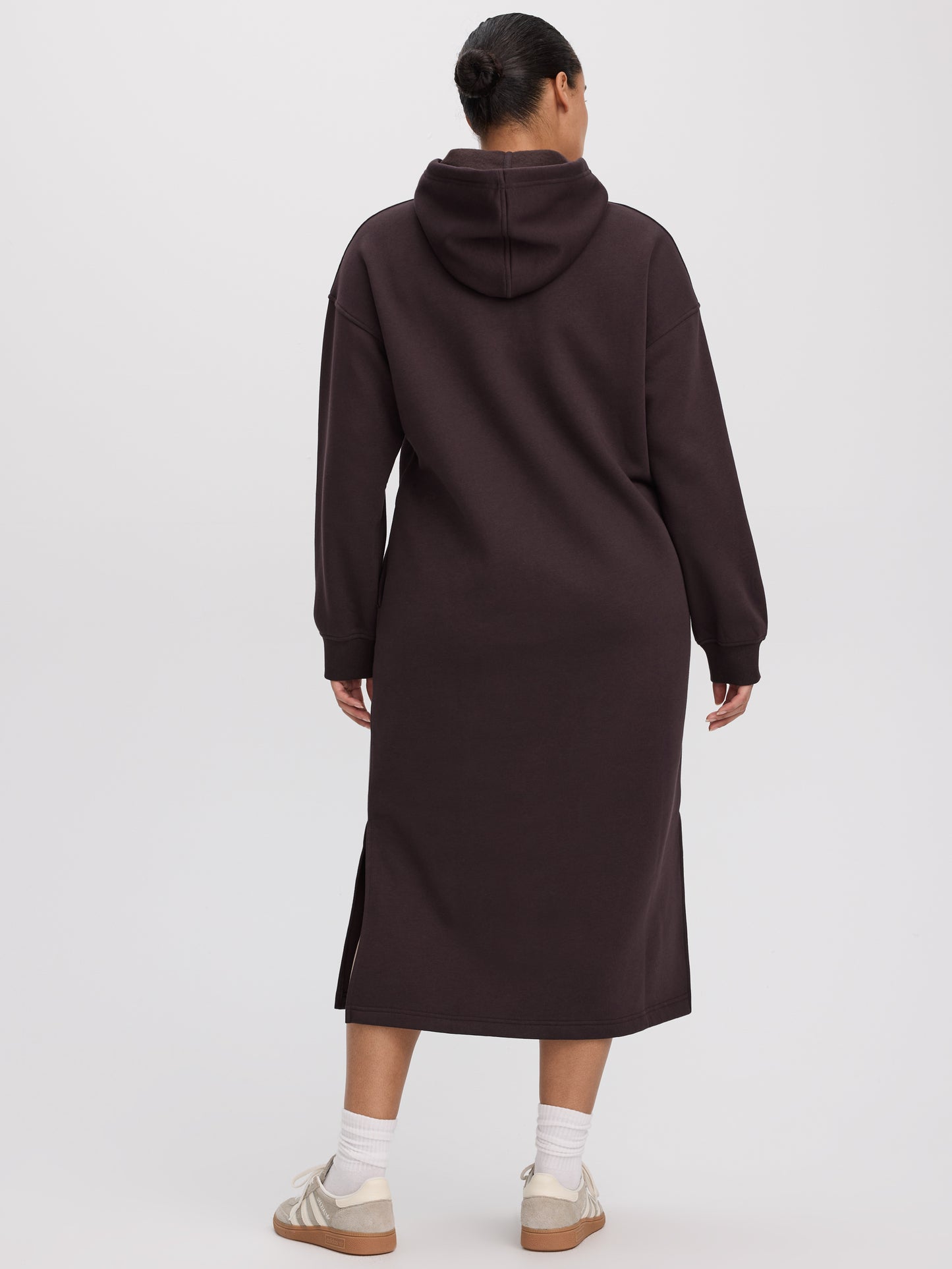 French Terry Hooded Midi Dress - Hyba
