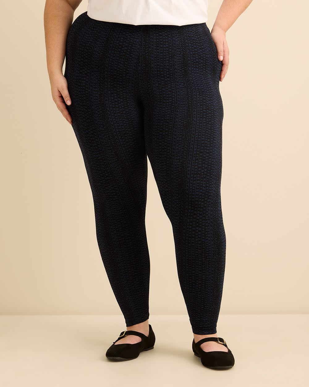 Legging tendance à pois et à rayures, tissu responsable