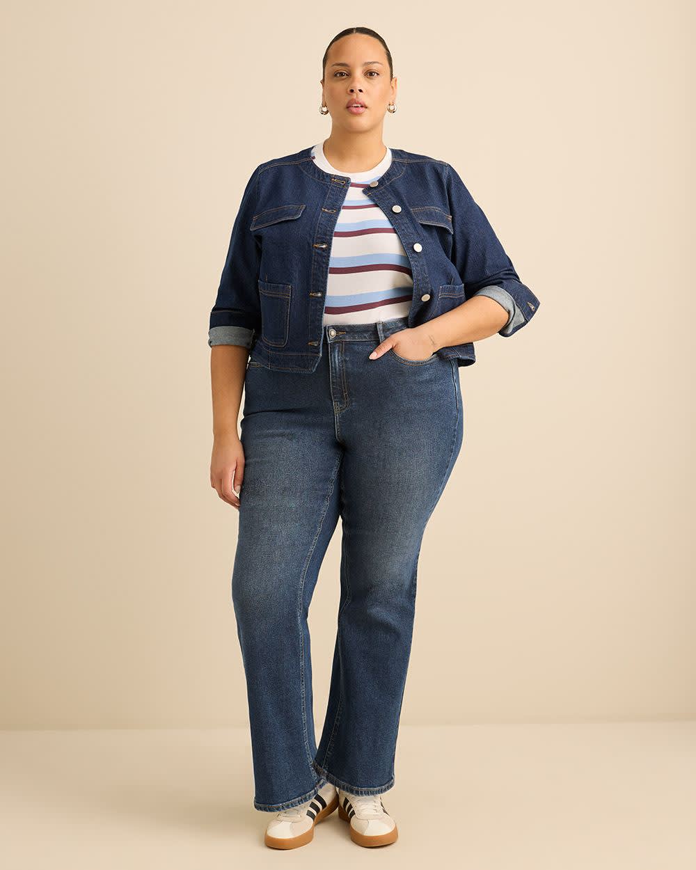 Veste en denim courte sans collet - d/C JEANS