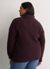 Loose Half-Placket Cable Knit Sweater