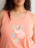 Coral Snoopy Pyjama Tank Top - ti Voglio