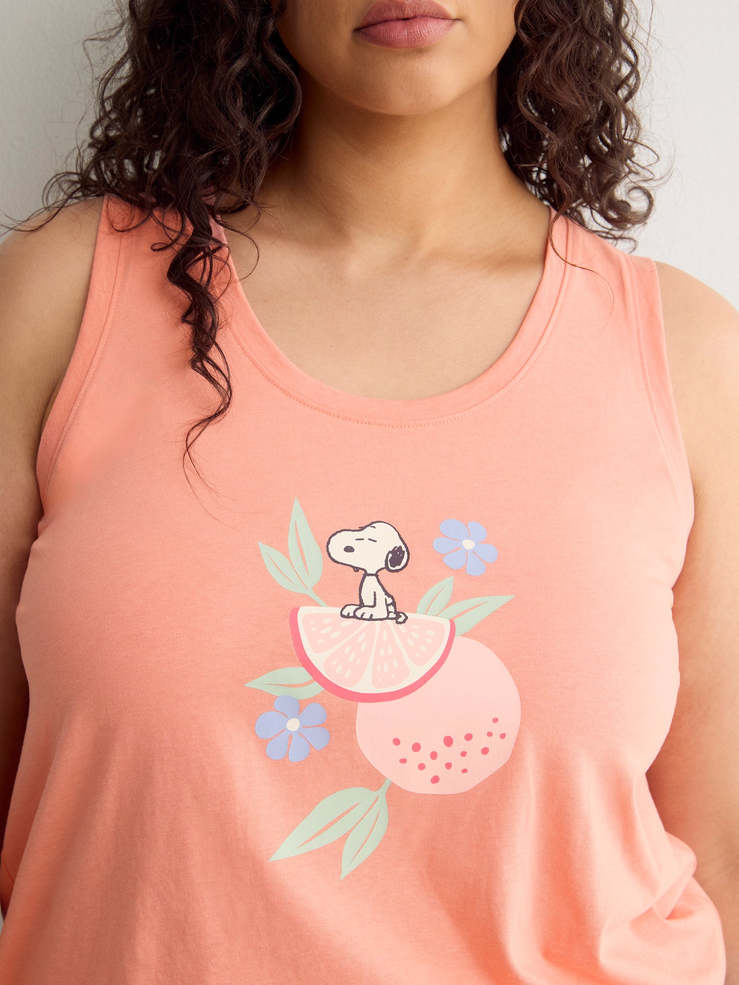Coral Snoopy Pyjama Tank Top - ti Voglio