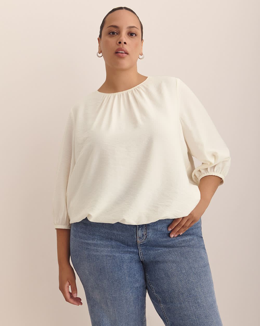 Bubble-Hem Blouse