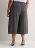 Pintuck Pull-On Crop Culotte Pant