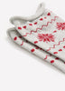 Fair Isle Cotton Knit Crew Socks