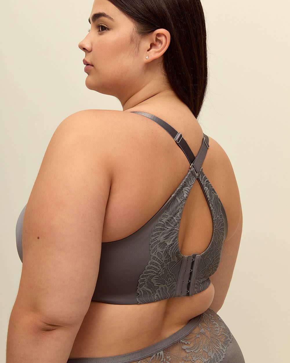 Breathable Underwire T-Shirt Bra with Lace - ti Voglio