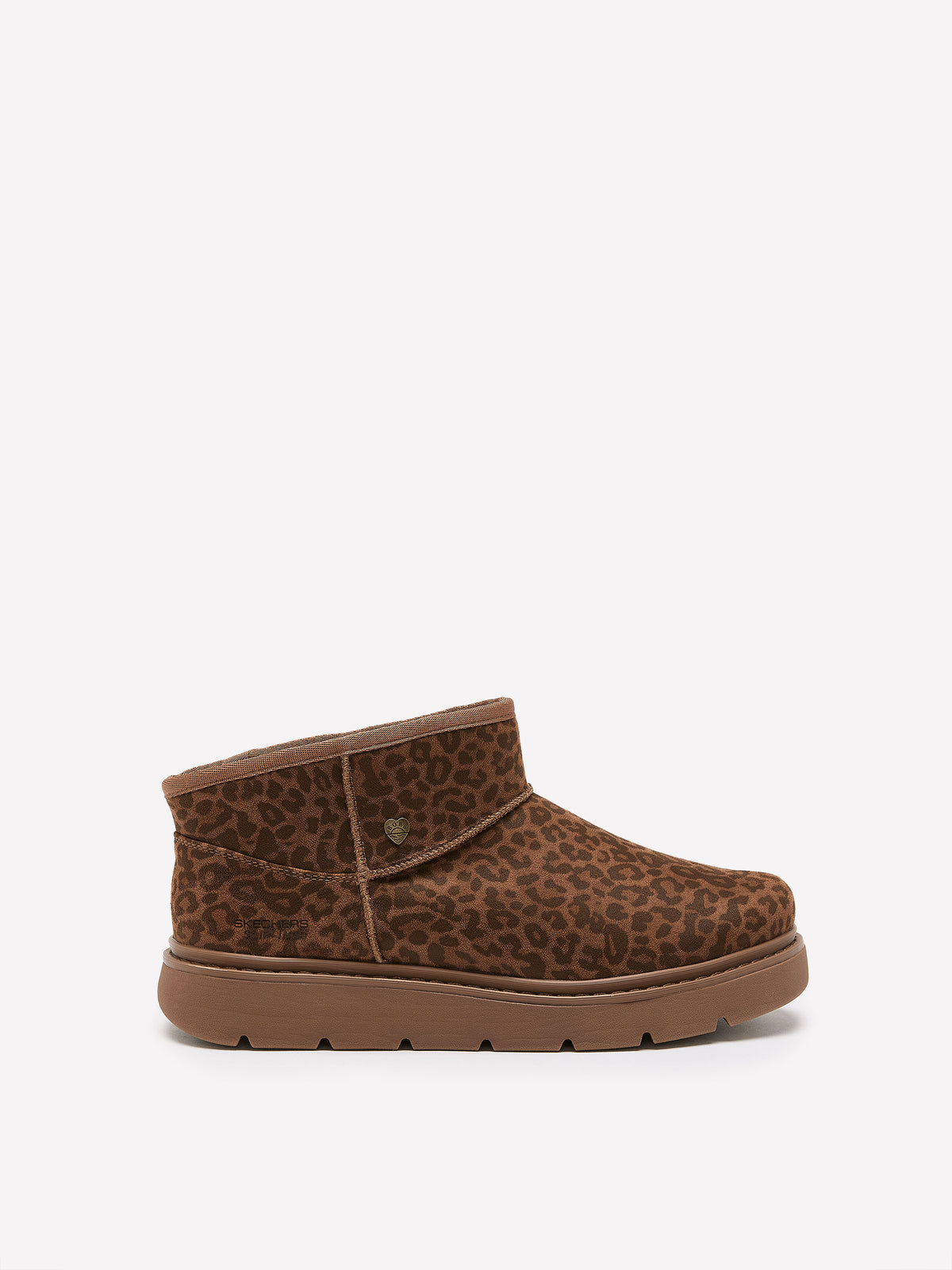 Wide Width, Bobs Keepsakes Slip-On Faux-Leather Winter Bootie - Skechers