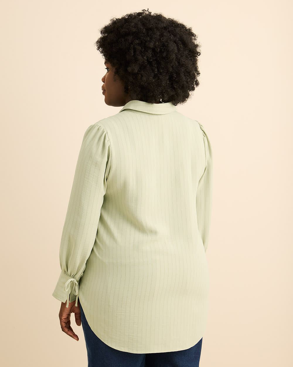 Buttoned Down Flowy Blouse - Addition Elle